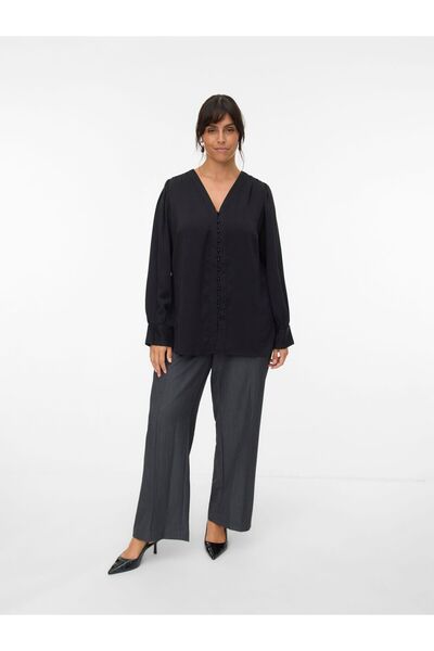 Veromoda Curve Hose mit weitem Beinschnitt VMCLEO Hohe Taille Hose