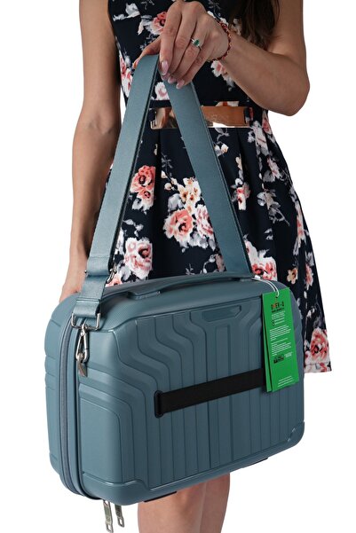 Benetton kadın valiz makyaj çantası küçük çanta