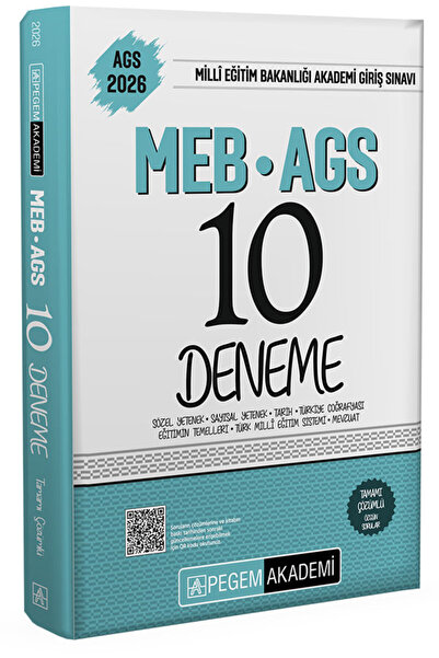 Pegem Akademi Yayıncılık 2026 MEB AGS Tamamı Çözümlü 10 Deneme
