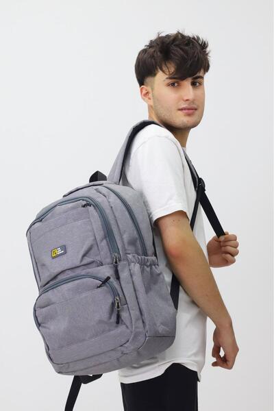 GENÇ School Bag Luxury Product Linen Fabric Waterproof Middle School High School Bag Stylish Look
