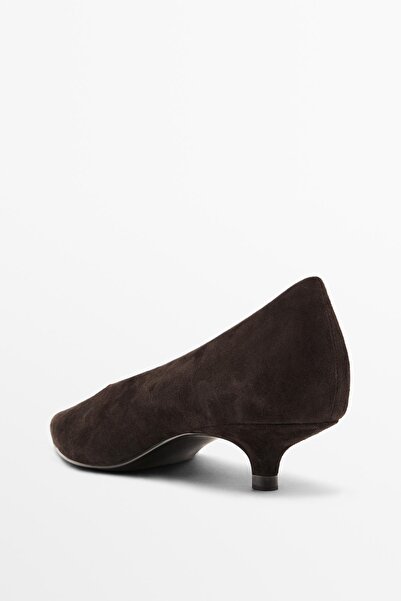 Massimo Dutti Yumuşak süet topuklu ayakkabı