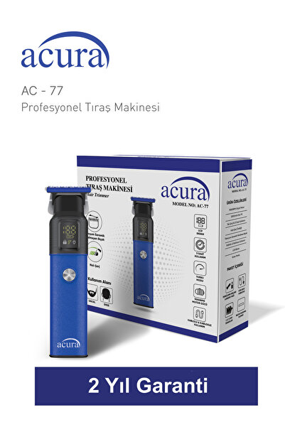 Acura AC-77 Titanyum Seramik Bıçaklı Profesyonel Sakal Ense Tıraş Makinesi