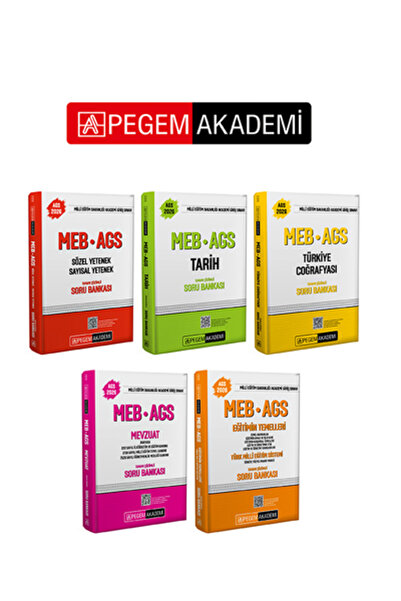 Pegem Akademi Yayıncılık PEGEM AKADEMİ 2026 MEB-AGS Soru Bankası Seti Tamamı ...