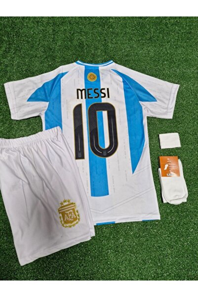 Alaturka Mix Arjantin 2024/25 Yeni Sezon Lionel Messi 10// Çocuk Forması Şort...