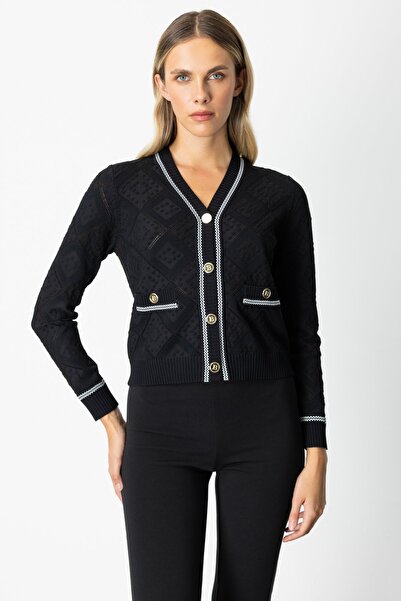 ON Cardigan cu decolteu în V în relief