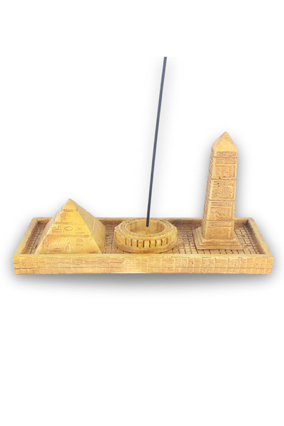 Craftmaket Antik Mısır Sphinx Piramit Çubuk Tütsülük ve Tealight