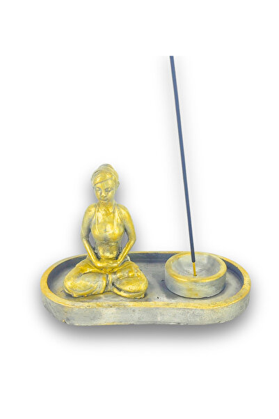 Yogacı Kız Çubuk Tütsülük ve Tealight (Beyaz)