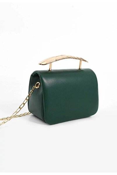 Çanta Trend Women's Stylish Designed Khaki Hand and Shoulder Bag