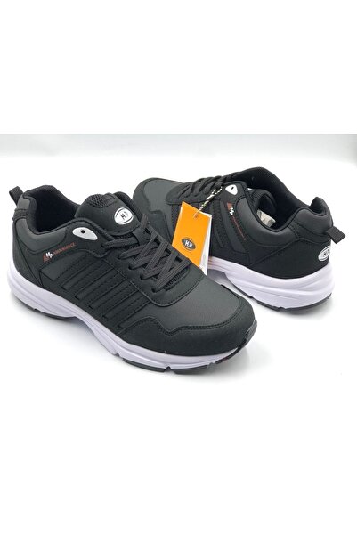 M.P. Lace-Up Walking Shoes Black White Men's Sports Shoes