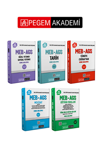 Pegem Akademi Yayıncılık PEGEM AKADEMİ 2026 MEB-AGS Konu Anlatımlı Seti (5.Ki...