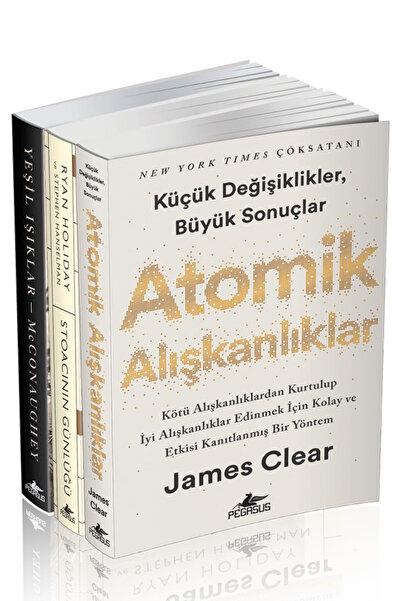 Pegasus Yayınları Yaşam Rehberi Seti (3 Kitap) – Atomik Alışkanlıklar, Stoacının Günlüğü, Yeşil Işıklar