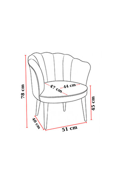 Azra Mobilya Papatya Berjer Tekli Koltuk – Deri Kumaş, Modern Tasarım, Demonte Ayaklı - Kırmızı