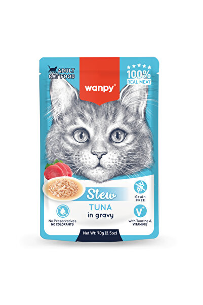 Wanpy 70g Pouch Ton Balıklı Yaş Kedi Maması 10 Adet