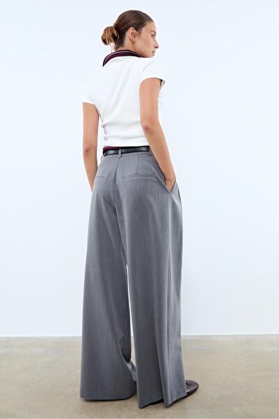 Stradivarius Maxi darted trousers with belt