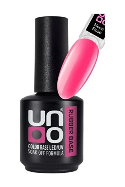 GÜMRÜK BEY Uno Neon Rubber Base Kalıcı Oje Rose Color Gül Pembe 15 ml LED/UV ...