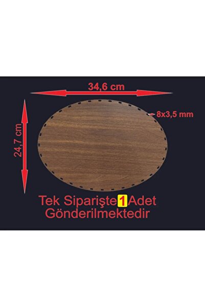 ASUDE HEDİYELİK Wooden 34.6X24.7 cm 1 Piece Raddan Bamboo Tray Knitting Plate...