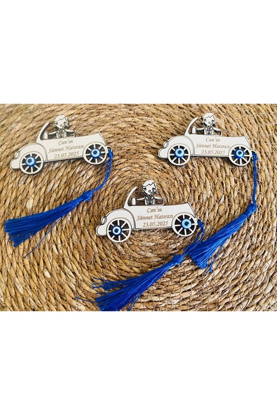 guluslazerkesim 25 ADET AHŞAP SÜNNET ARABASI DESENLİ SÜNNET ÇOCUĞU AHŞAP MAGN...