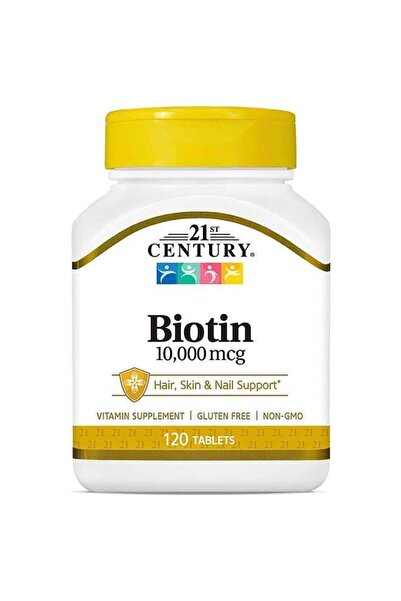 21st Century البيوتين ١٠٠٠ مجم - دعم الشعر والبشرة والأظافر - ١٢٠ قرصًا