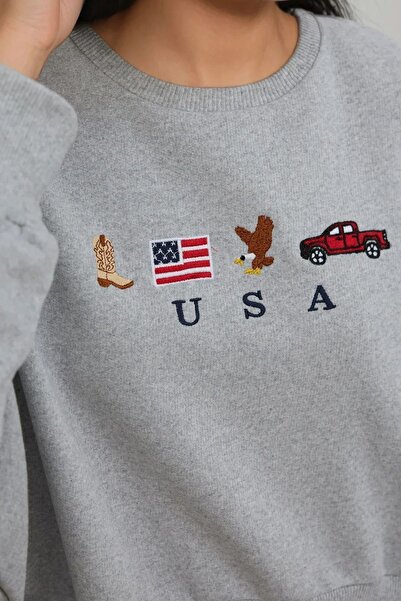 Hiccup Φούτερ με κεντημένο στρογγυλό λαιμόκοψη