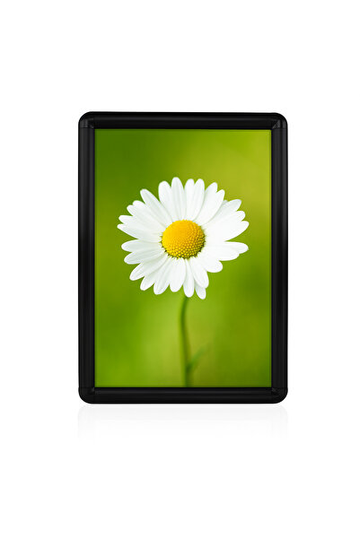 Nurline A4 Rondo Çerçeve - Afiş Çerçevesi - Belge Çerçevesi - Açılır Kapanır Siyah Çerçeve