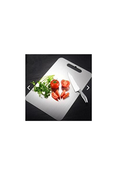 ERGENÇLERZÜCCACİYE Steel Cutting Board Stainless Ckr3785 Medium Size 30X20Cm