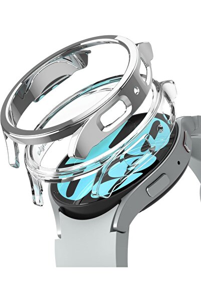 Ringke Samsung Galaxy Watch 6 44mm Case| Slim Series | Clear + Chrome