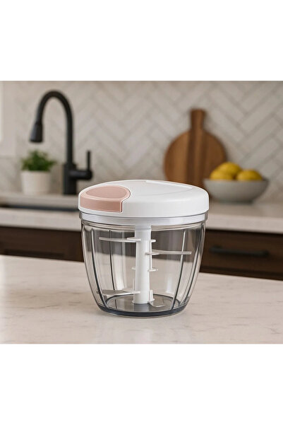 MİMOZA PARK Large Size Vegetable Chopper with Hand Rolled Rope and 5 Blades 1000ml