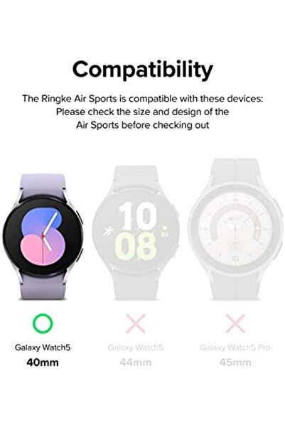 Ringke Samsung Galaxy Watch 5 40mm Case| Air Sports Series| Matte Clear