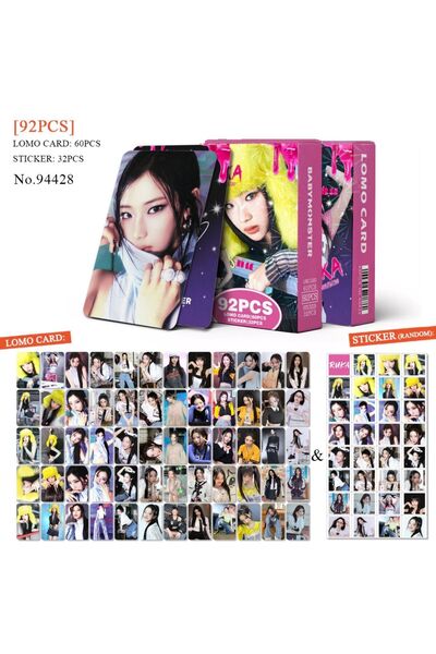 Kpop Dünyasi BABYMONSTER Ruka '' Drip '' Çift Yön Baskılı Lomo Card Seti (60 ...