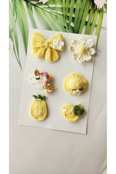 Hand Mother's Since 2024 Newborn Baby Hair Clips Antiallergic Mixed 6-Piece C...