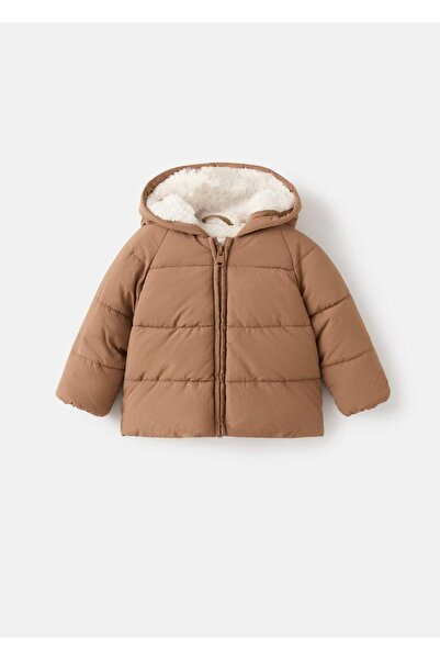 MANGO Baby Suni kürklü kapitone anorak