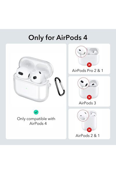 O Ozone for AirPods 4 Case Cover (2024), Clear Soft TPU Anti-drop Full Body Protective Shock-Resista