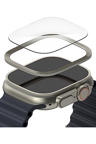 Ringke Apple Watch Ultra 2 / 1 Screen Protector 49mm) and Case |Bezel Styling & Glass- 49-44