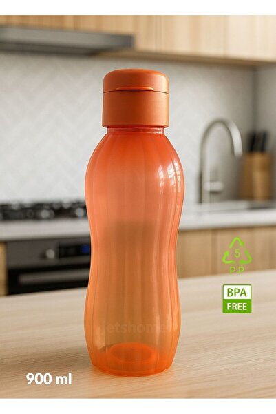 Jet's Home Drinking Bottle Set of 2 Water Bottle Bpa Free School Drinking Bottle Pp-5 Drinking Bottle Sports School Office Drinking Bottle Plum-Orange 900 m