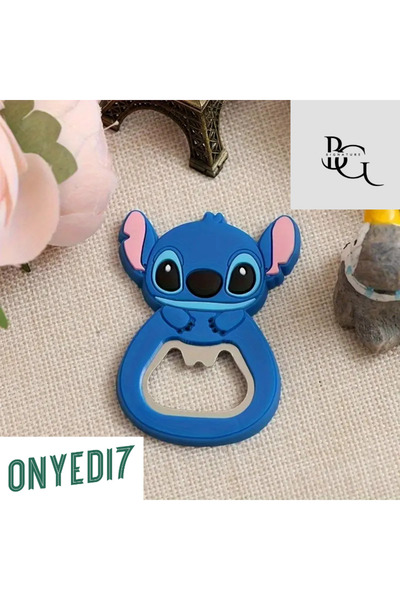 BGSignature Stitch Themed Magnetic Bottle Opener – Kawaii Designed Kitchen and Bar Accessory - Opener