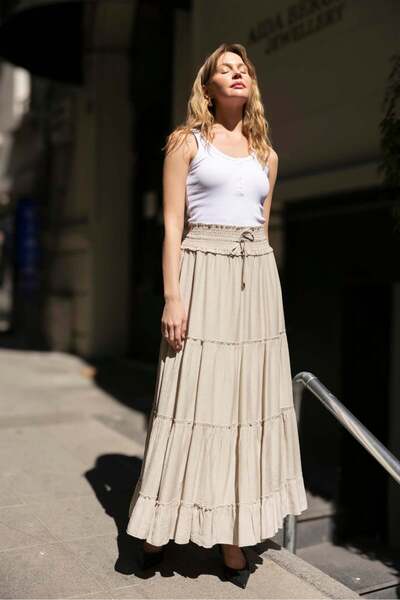 Eternity Global GİPE KEMERLİ PARÇALI ETEK SİYAH