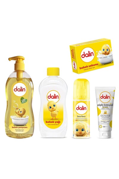Dalin Bebek Bakım Seti / Şampuan - Yağ - Kolonya - Sabun - Krem