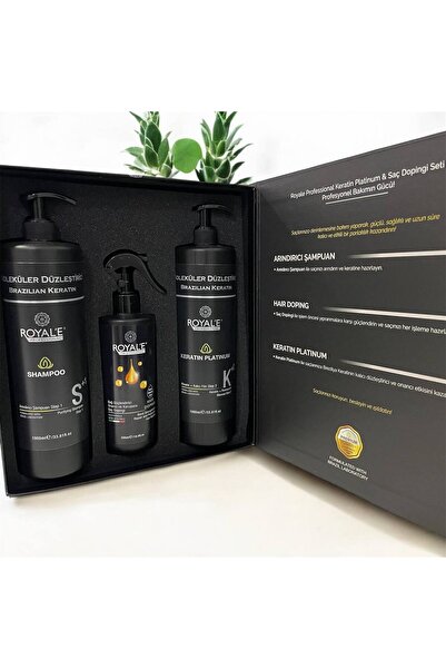 royale professional KERATİN 3 LÜ SET - KERATİN PLATİNUM & SAÇ DOPİNGİ SETİ