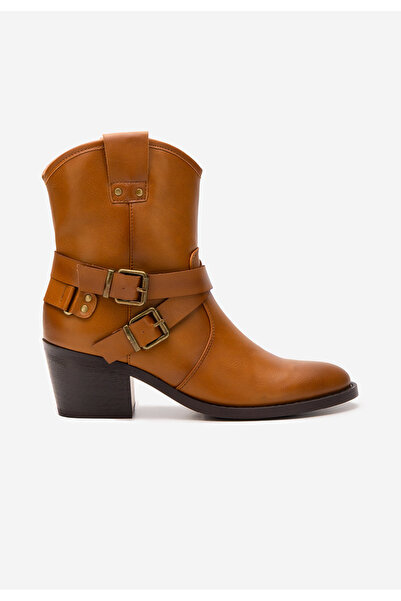 B T Shoes Camelové kotníkové boty cowboy Lestery