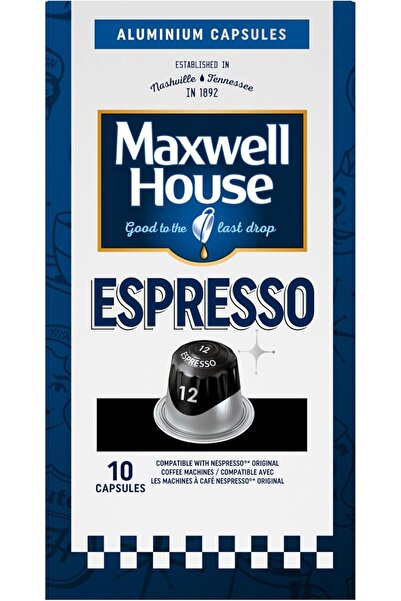 Maxwell House - Espresso - Intensity 12-10 Aluminium Coffee Capsules Compatib...