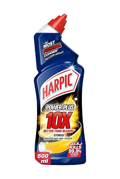 Harpic منظف المراحيض هاربيك باور بلس بالليمون يقتل 99.9% من الجراثيم ويزيل البقع الصعبه .500مل