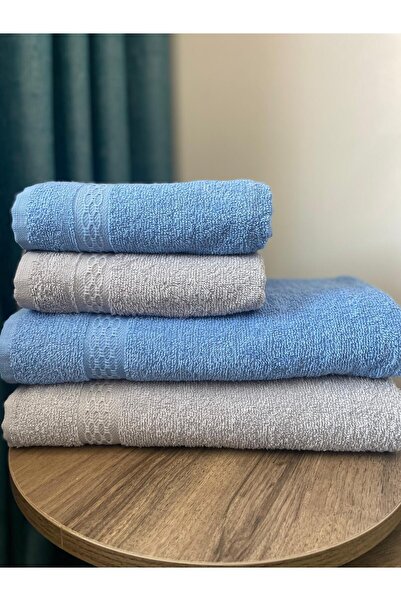 MYSOFTHOME 4-Piece Bath Towel Set Cotton / Hammam Set / Oversized Towel Set