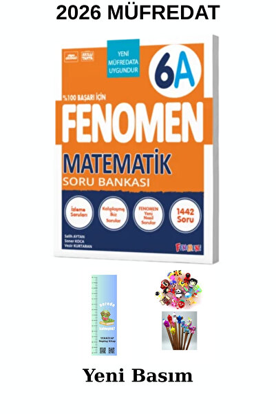 Fenomen Yayıncılık Fenomen 6. Sınıf Matematik A SORU BANKASI Maarif Modeli (T...