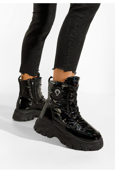 B T Shoes Černé dámské zimní boty Louisa