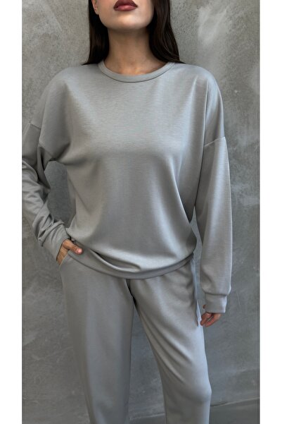 PONÇİK Kadın Modal Scuba Mevsimlik Eşofman Takımı – Soft Touche, Oversize Spor 25503