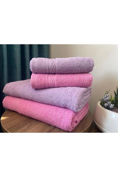 MYSOFTHOME 4-Piece Bath Towel Set Cotton / Hammam Set / Oversized Towel Set