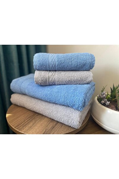 MYSOFTHOME 4-Piece Bath Towel Set Cotton / Hammam Set / Oversized Towel Set