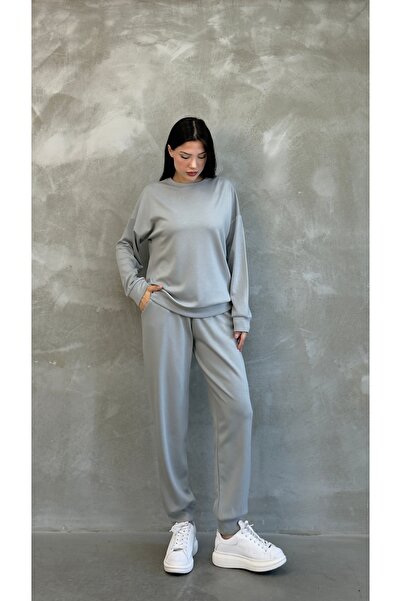 PONÇİK Kadın Modal Scuba Mevsimlik Eşofman Takımı – Soft Touche, Oversize Spor 25503