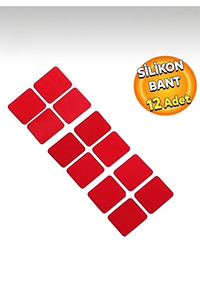 BUSEMSİ HOME Extra Güçlü Çok Amaçlı Çift Taraflı Yapışkan Slikon Bant 12 Adet