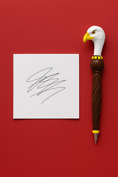 Mersi SHOP 16 cm Ballpoint Pen with Eagle Figure – Stylish and Decorative Gif...